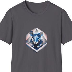 Geometric Rat Tee - Unique Gift for Rat Lover - Christmas, Birthday Present for Mom, Dad, Daughter - Cute Rat Shirt