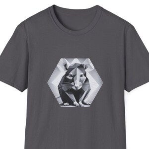 Geometric Rat Tee - Unique Gift for Rat Lover - Christmas, Birthday Present for Mom, Dad, Daughter - Cute Rat Shirt