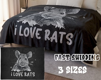 Rats Blanket Rats Throw Blanket Rat Fleece Blanket Rats Adult Kid