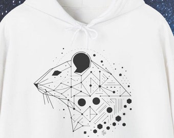 Camiseta/moletom com capuz estampado geométrico RAT é um ótimo presente para sua mãe, pai, filha, filho, amigo que ama ratos