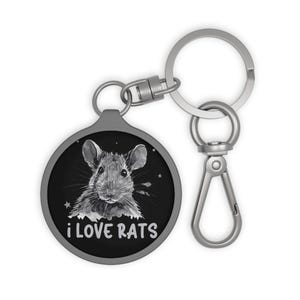 Vibrant Rat Keyring, Unique Christmas Gift for Rodent Enthusiasts, Fun Backpack Charm