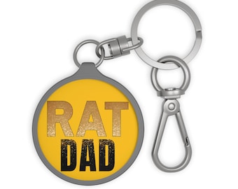 Ratte Papa Schlüsselbund, lebendige Acryl Schlüsselring Tag, Ratte Liebhaber Geschenk