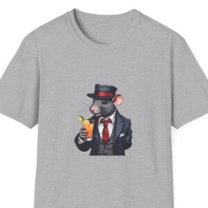 Cute Rat printed T-shirt is a great for Christmas/ Birthday gift/present for your Mum, Daughter, Cousin, friend. Available 3 colours