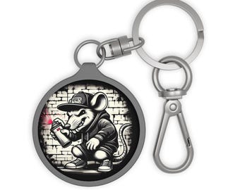 Rat Design Schlüsselanhänger: lebhaftes Acryl Taschenaccessoire