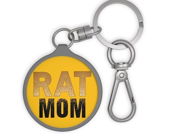 Rat Mom Schlüsselanhänger Tag, Ratte Liebhaber Geschenk, Weihnachtsratte Schlüsselanhänger, lebendige Farbe Schlüsselanhänger, einzigartiges Taschenzubehör, Rucksackanhänger