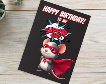 Children's Ratty Birthday Card –  Rat Lover Gift