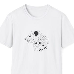 Geometric Rat Unisex T-Shirt, Rat Parent Shirt, Cute Rat Clothing, Funny Gift for Rat Lover, Rat Graphic Tee, Rat Print Shirt