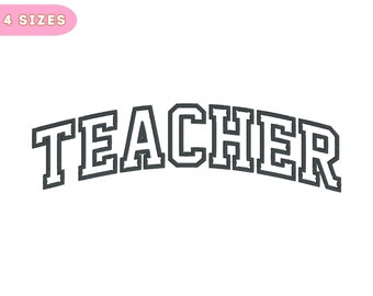 Teach-Applikation Design, Teach-Stickerei-Design, Back to School-Stickerei, Teach Stickdatei, Maschinenstickerei, Instant Download