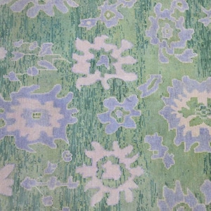 Verdant Feded Oushak Rug – Hand-Knotted Wool Rug in Multiple Sizes – Luxurious Moss Green Rug for Living Room, Bedroom & Dining Hal