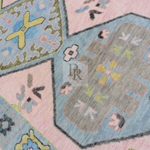 Oushak Rug Hand Knotted 8x10, 9x12, 10x14, Wool Traditional And Vintage Antique Oushak Wool Area Rug For Living Room Rug