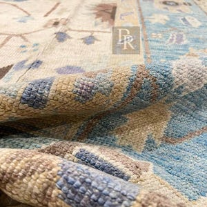Luxry Beige Oushak style Hand Knotted Rug 4x6, 5x8, 6x9, 8x10, 9x12, 10x14 ft Handmade Rugs for Living Room - Antique Contemporary rug