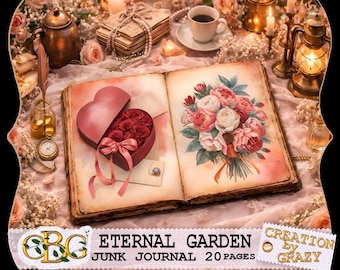 Eternal Love Garden – Shabby Chic Junk Journal Kit
