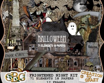 Frightened Night Scrapbook Kit by Grazy