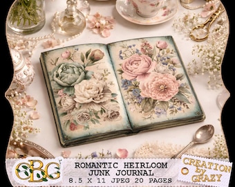 Romantic Heirloom Botanica – Shabby Chic Junk Journal Kit