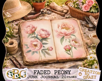 Faded Peony – Shabby Chic Junk Journal Kit