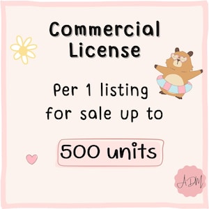 Extended Commercial License  Up to 500 Units