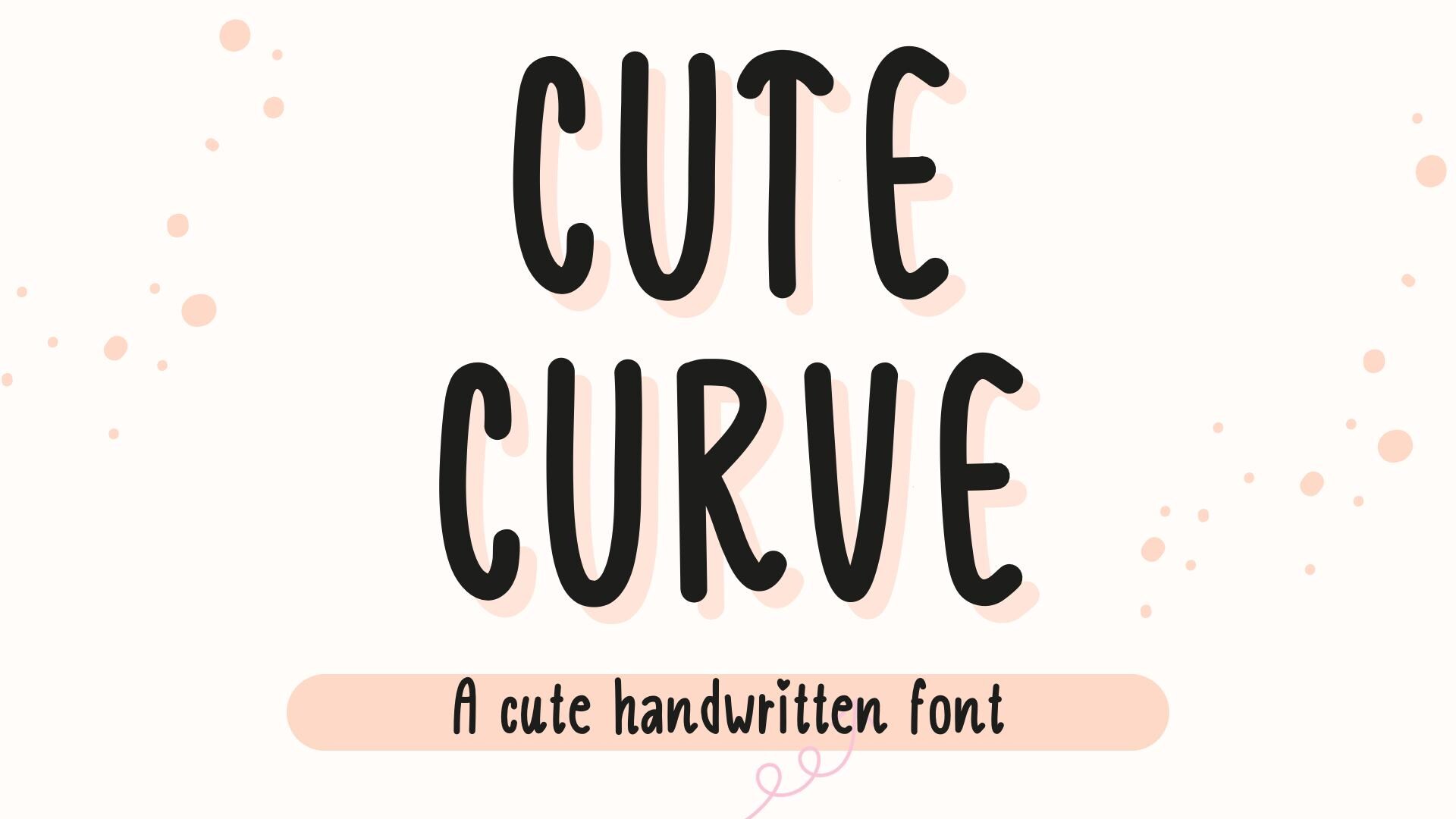 Police manuscrite Cute Curve (OTF, TTF)