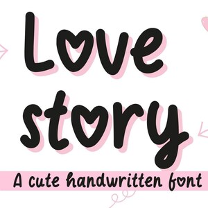 Font di San Valentino, font di San Valentino, font di febbraio, font Goodnotes, font iPad, font per appunti di studio, font per insegnanti, font Procreate, font a forma di cuore