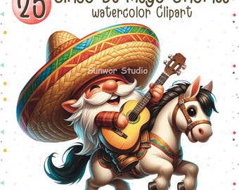 Cinco De Mayo Gnome PNG: Mexican Sombrero Clipart (Digital Download)