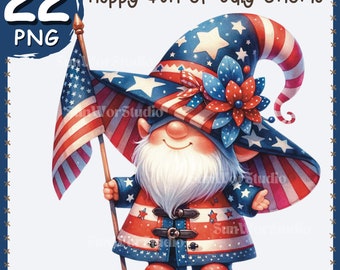 Aquarell Papagei Clipart: Amerikanische Flagge PNG (Digital Download)