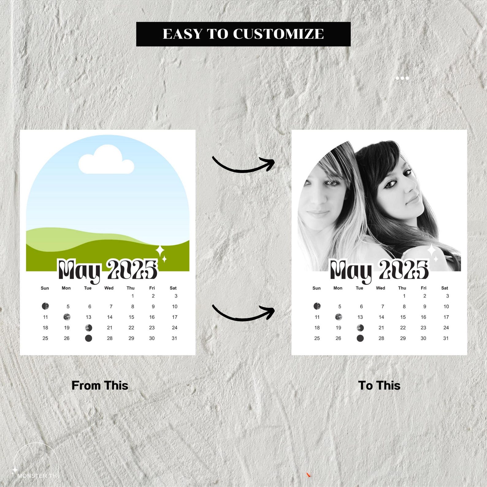Editable 2025 Calendar Template L 2025 Lunar Calendar L Lunar Planner L ...