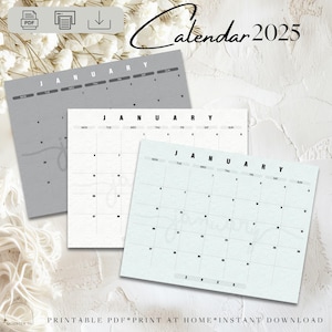 2025 Elegant Minimalist Calendar PDF - Printable Instant Download for Stylish Planning