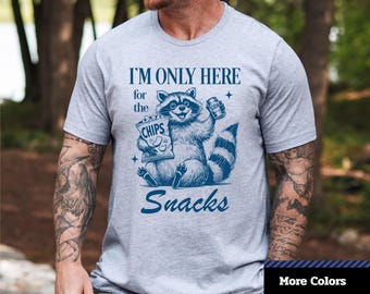 Camiseta "Solo estoy aquí por los bocadillos", camiseta divertida para amantes de los bocadillos, camiseta gráfica unisex.