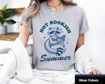 Bookish Raccoon Graphic T-Shirt: Hot Girl Summer Reading Tee