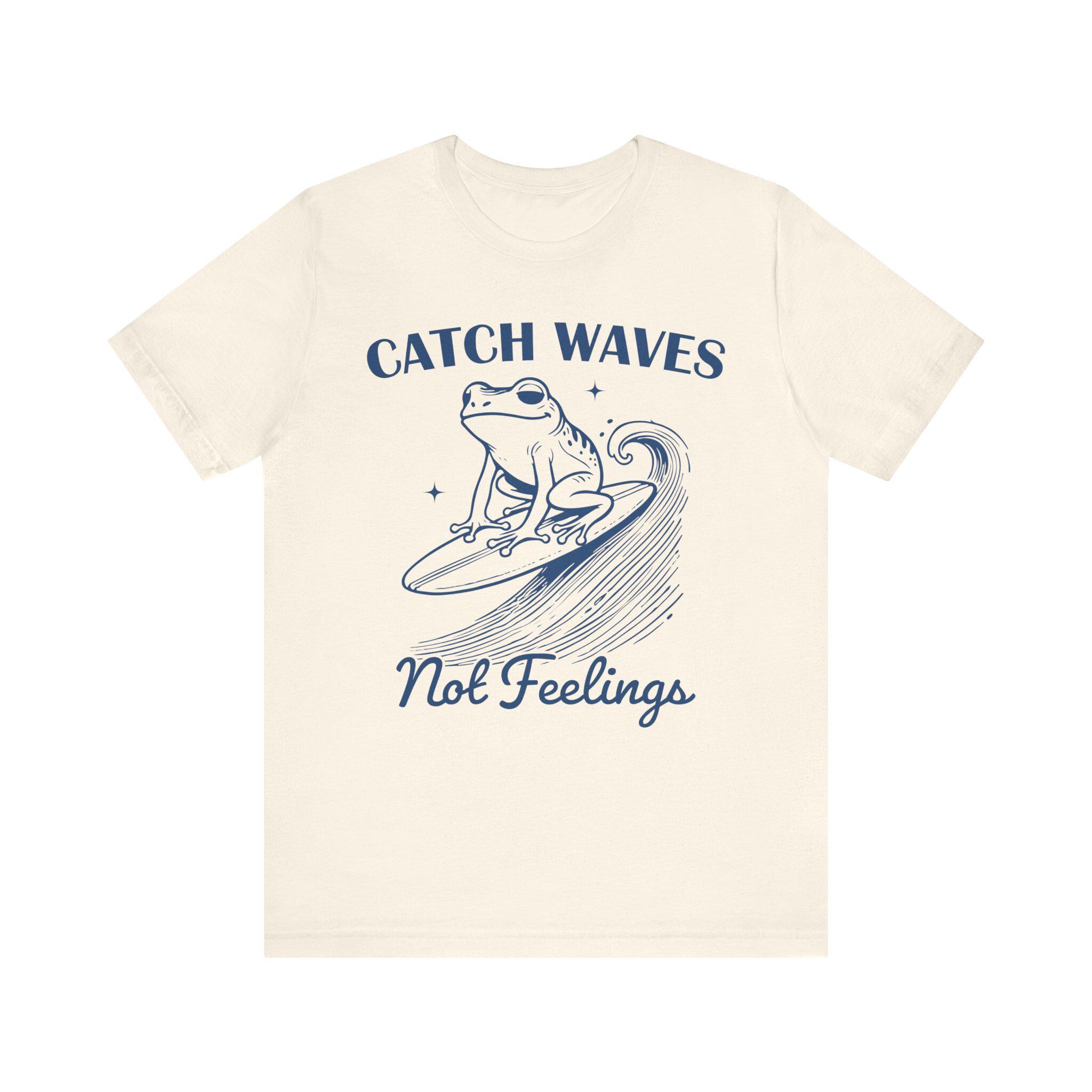 Catch Waves Frog Graphic T-shirt: Unisex Beach Vibes Shirt - Etsy