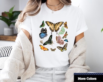 Butterfly Paradise Tee: Vintage Insect Art, Nature Lover Gift