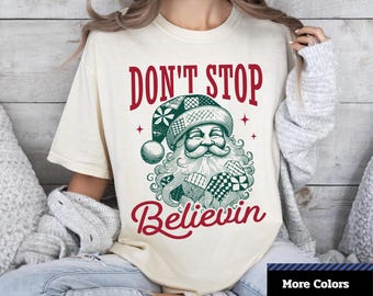 Comfort Colors® Christmas Santa T-Shirt, Cute Santa Shirt, Inspirational Santa Shirt, Unisex Graphic T-Shirt.