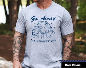 Camiseta gráfica de rana introvertida: divertida camiseta unisex