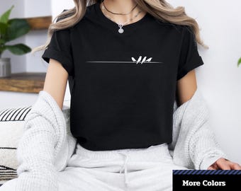 Birds on a Wire T-Shirt: Nature Lover Graphic Tee