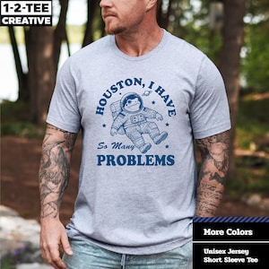 Houston, I Have So Many Problems T-Shirt, Astronaut Frog T-Shirt, Funny Space Frog Shirt, Gift for Space Lovers, Vintage Funny Frog.