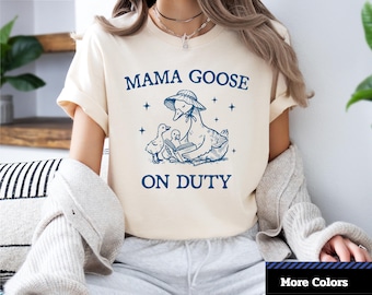 Mama Gans im Dienst T-Shirt: Lustiges Mama Geschenk