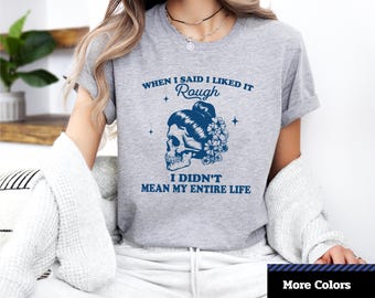 Rough Life Skull Graphic Tee - Unisex Cotton T-Shirt