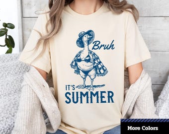 Camiseta "Bruh It's Summer": Camiseta gráfica unisex con ambiente playero