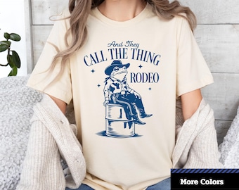 Cowboy Rodeo Frog Graphic T-Shirt: Western Unisex Tee
