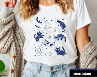 Cats in Space T-Shirt: Retro Astronaut Cat Shirt