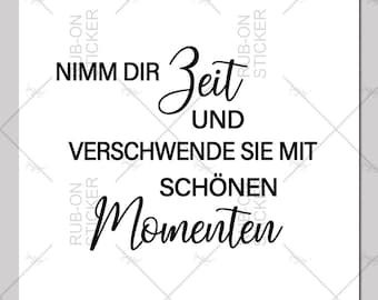 Pegatinas RUB-On sin bordes | Tómate tu tiempo y desperdicia con | para tazas, jarros, Keraflott, madera, vidrio | máx. 40% de descuento por cantidad | Divertido