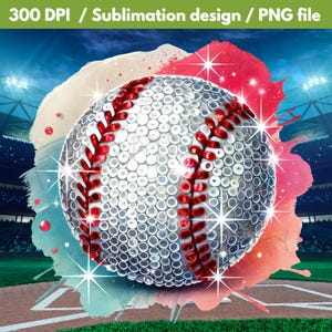 Sequin Baseball png, Glitter Baseball Ball Png, Faux Sequins Baseball Png, Sport Png, Game Day Png, Baseball Shirt png, Design de Sublimação