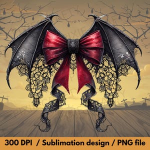 Halloween Bat Gothic Coquette Bow, Coquette Bow Png, Coquette Halloween Png, Spooky vibes Png, Spooky Season, Retro Halloween Png, Trendy