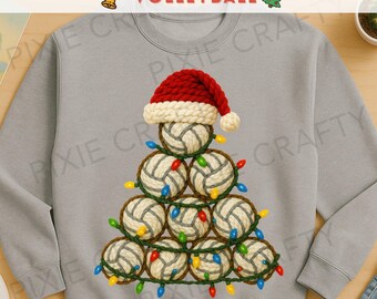 Yarn Volleyball Christmas Tree PNG: Latch Hook Design X’Mas (Digital Download)