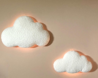 Wandlamp wolk, Wandlamp wolken boucle, Wandlamp kinderkamer, Babykamer wandlamp, babykamer decoratie, muurlamp baby, muurlamp led