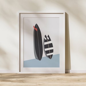 Surfboard Wall Art | Surf Poster | Surfboard | Waves | Ocean | Coastal Decor | Beach House Decor