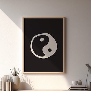 Ying Yang Poster | Yin & Yang Wall Art Print | Trendy Wall Art Print | Aesthetic Wall Decor | Zen Art