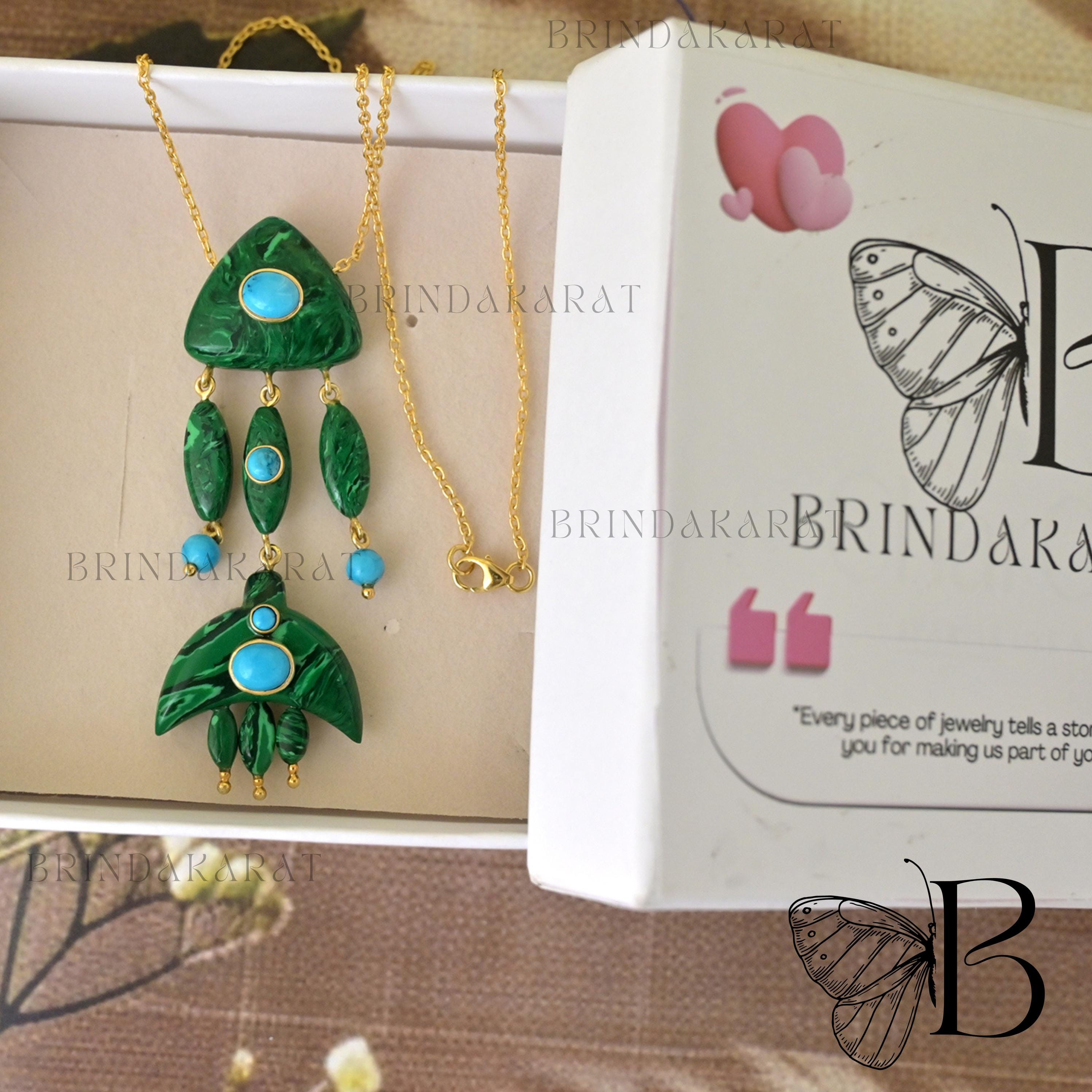 14k Gold Turquoise Fish Necklace: Hand Carved Gemstone Pendant - View 5 - Brinda Karat | SKU: BKMJN1865-SLYGMKTQ-18I 14k Gold Turquoise Fish Necklace: Hand Carved Gemstone Pendant - View 5 - Brinda Karat | SKU: BKMJN1865-SLYGMKTQ-18I