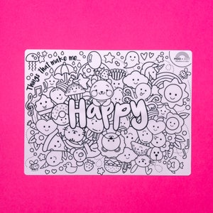 Happy Reusable Silicone Colouring Mat Only