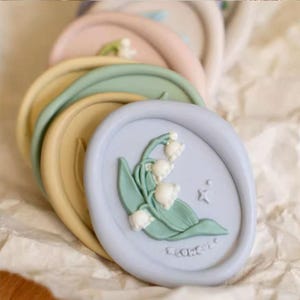 Cachet de cire - 1 pcs Fleur | Timbre de sceau de cire de mariage | Tampon de cire à cacheter
