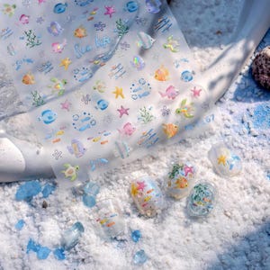 Under The Sea Fish Nail Deco Sticker | Nail DIY | 5D Self-Adhesive Nail Sticker